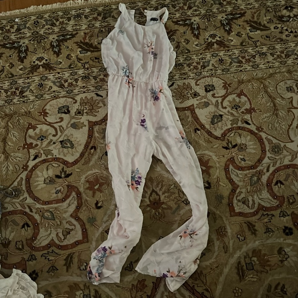 Zunies,Pink Flora jumpsuit